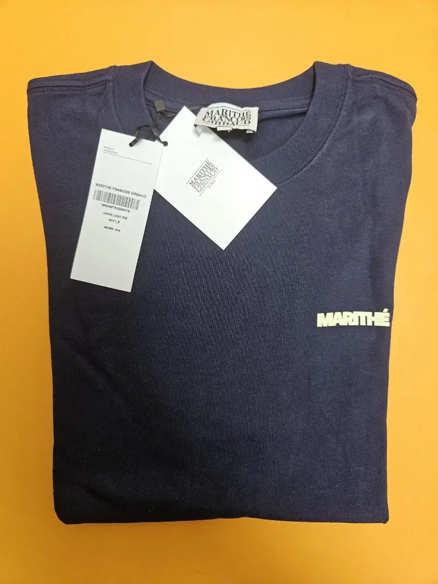 (배송비 무료)마리떼 UNION LOGO TEE NAVY_S