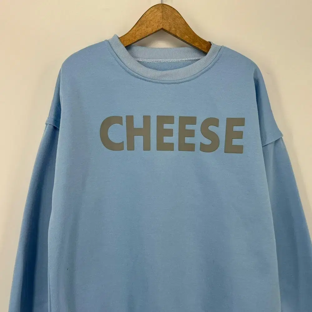 CHEESE 맨투맨 티셔츠 (F size / BLUE)