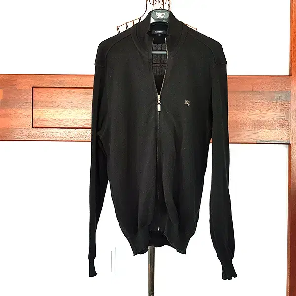 100% Burberry Zip-up Men's Knit Cardigan