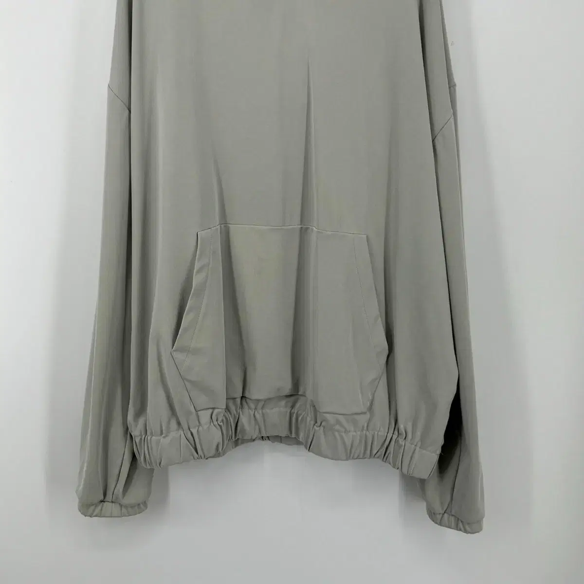 ZARA 자라 밴딩 시보리 후드 티셔츠 (L size / GRAY)