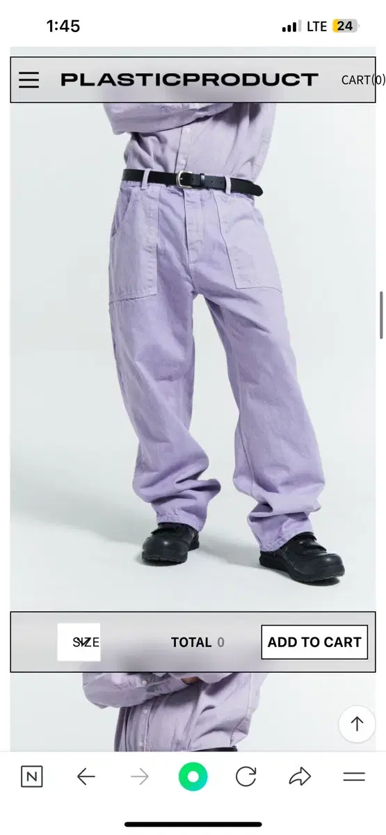 Plastic Products Painter's Pants Lavender S