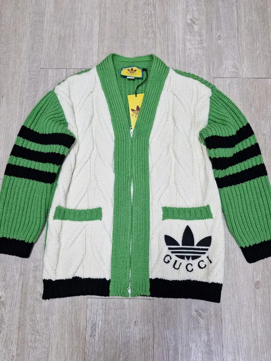 New Arrivals)Gucci Adidas Wool Zip-up Jacket Cardigan