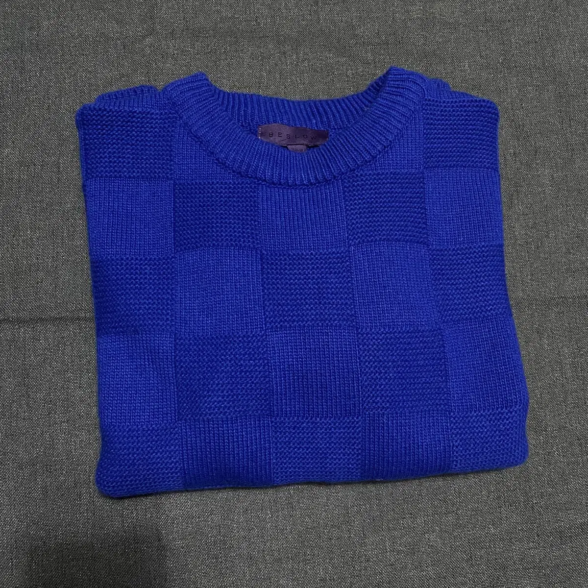 beslow purple chessboard knit