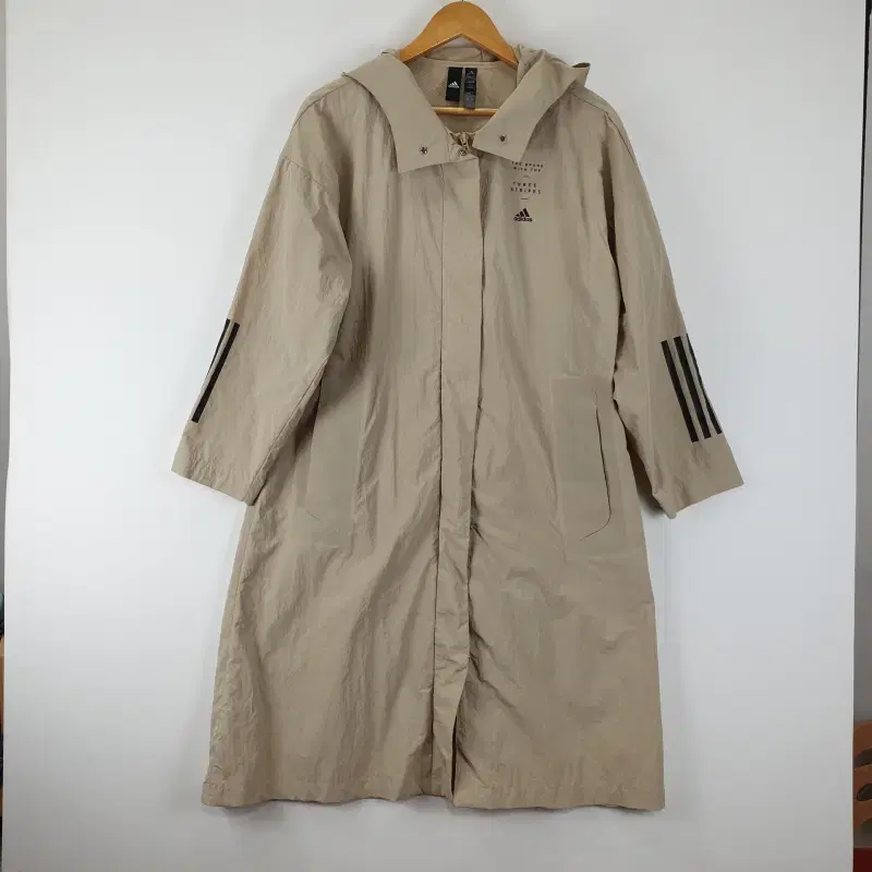 Z5312 ADIDAS W STL LT COAT Beige Hooded Jacket WomensS