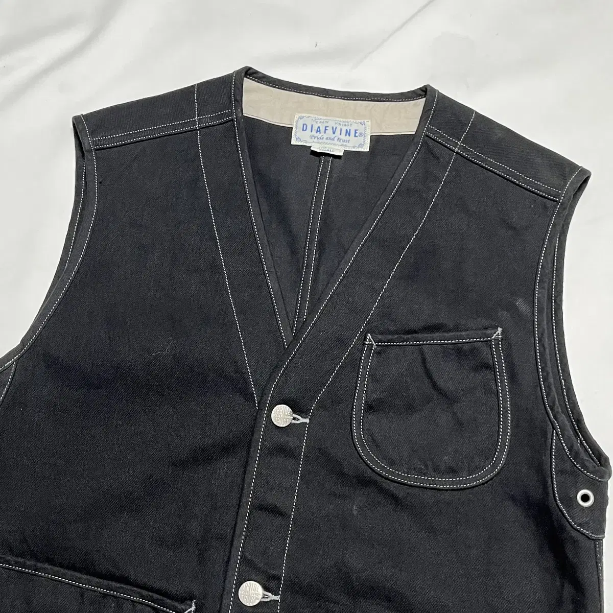 S Diaphanous Cotton Pocket Vest