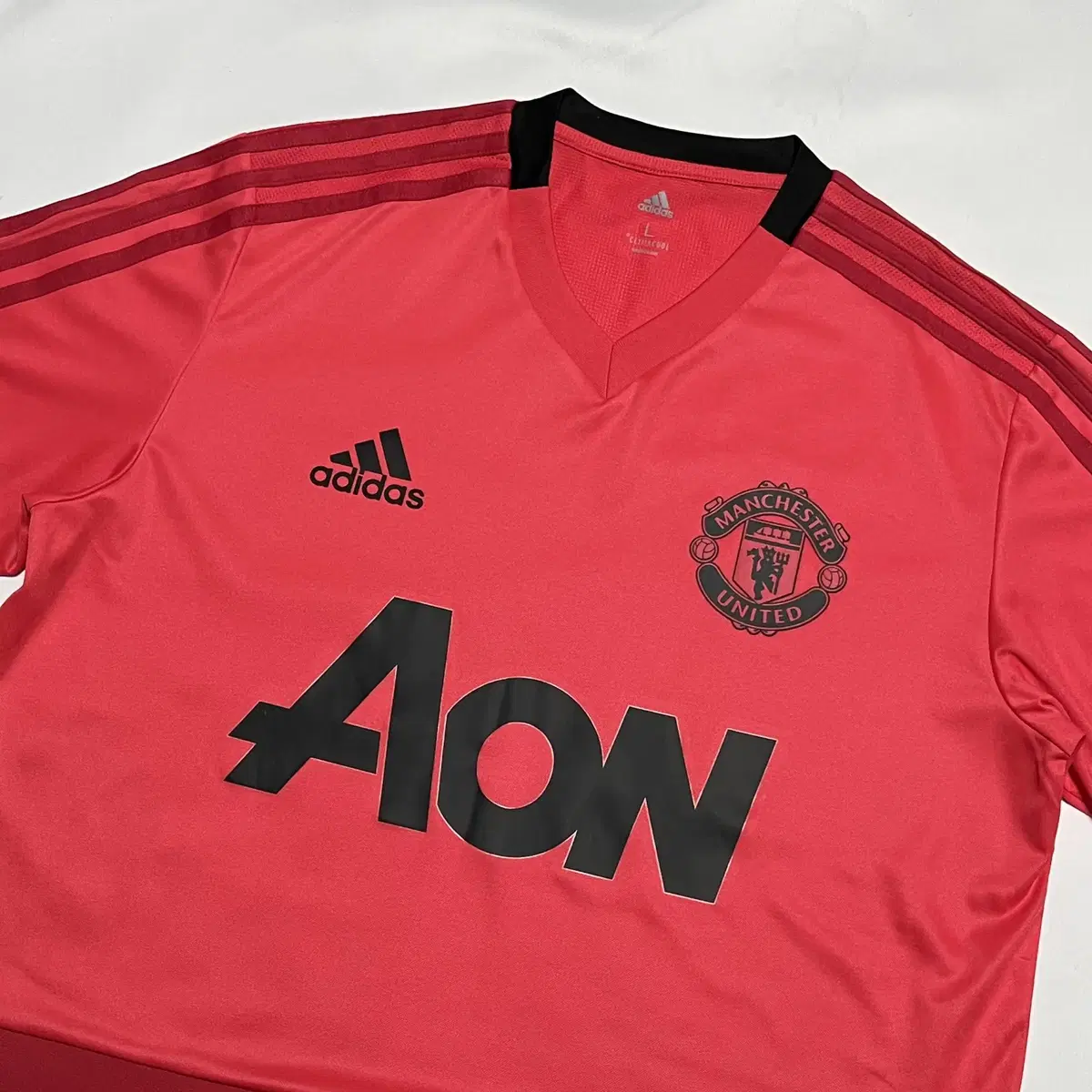 L Adidas 18-19 Manchester United Training Shirt with No Vapor Match printing