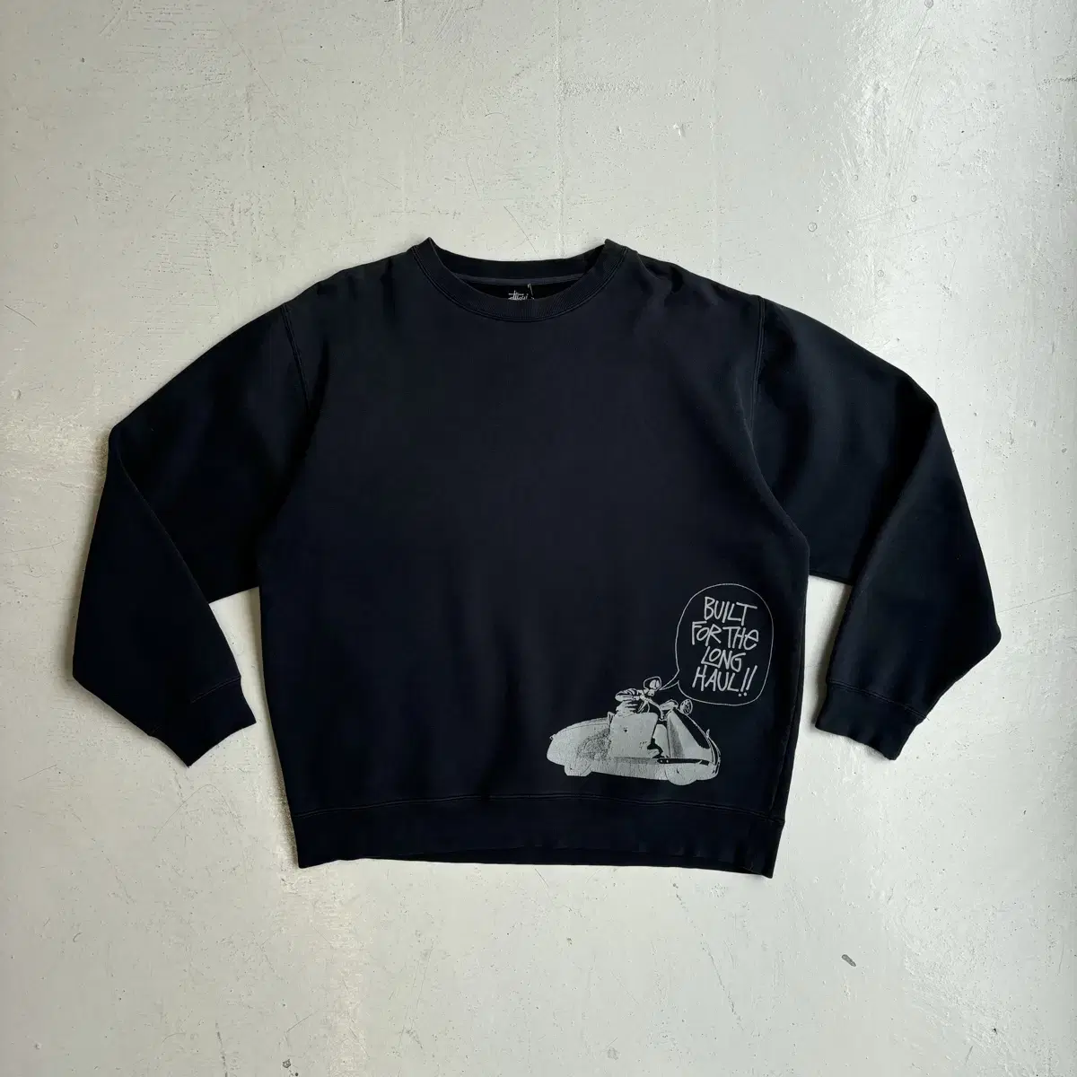 Stussy Skeleton Ride Vespa Sweatshirt XL