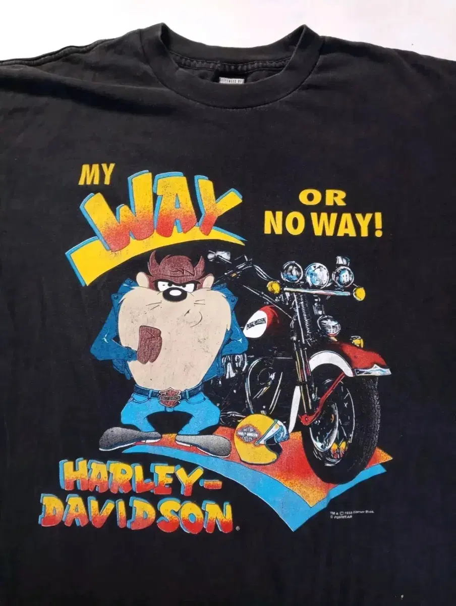 90s Harley-Davidson & Taz T-Shirt XL