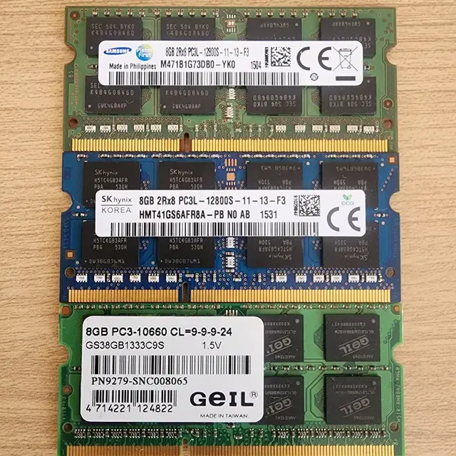 [노트북 램 8G] 삼성,하이닉스,GAIL DDR3 8GB 판매