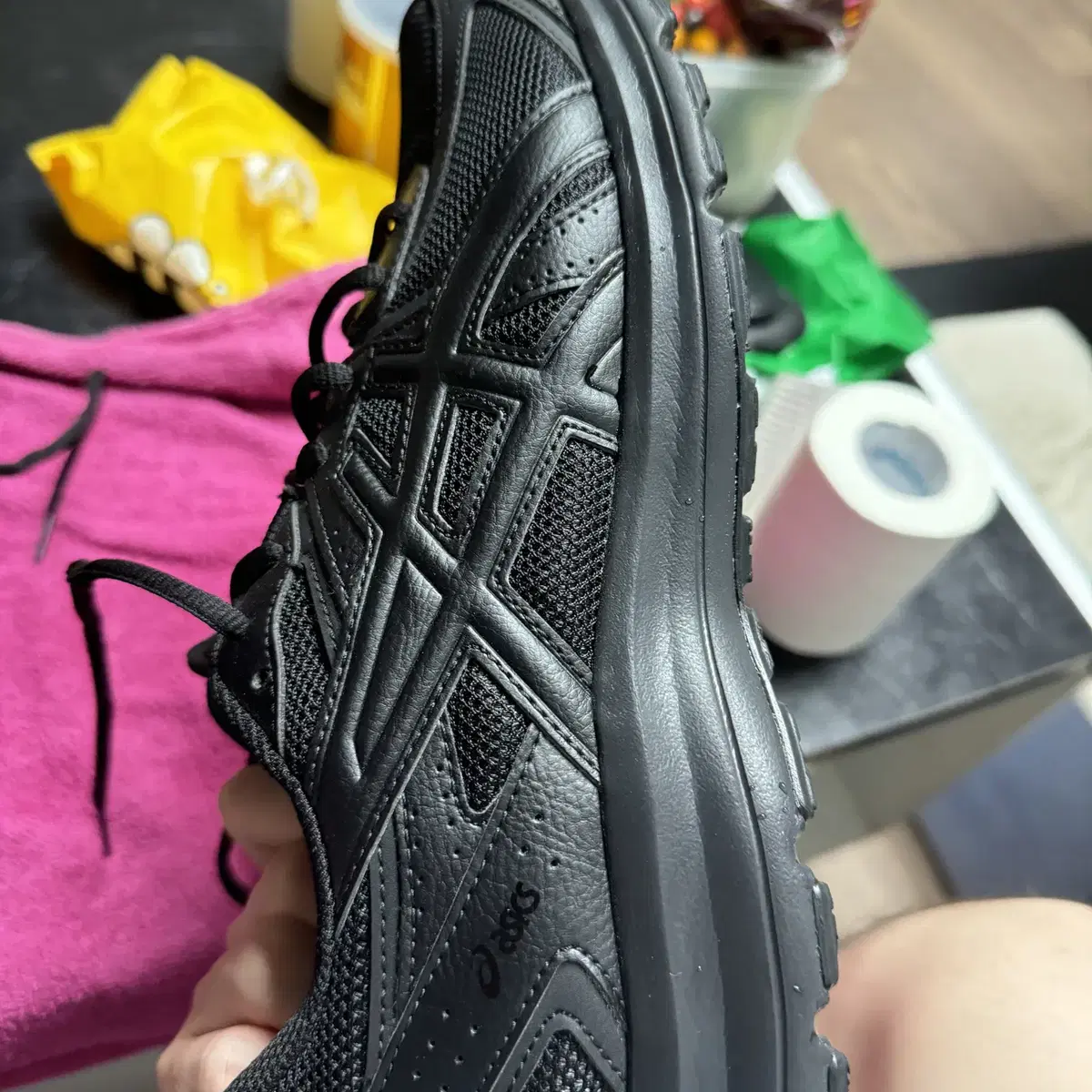 Asics Jog 100 S Black 280사이즈 (1회 착용)