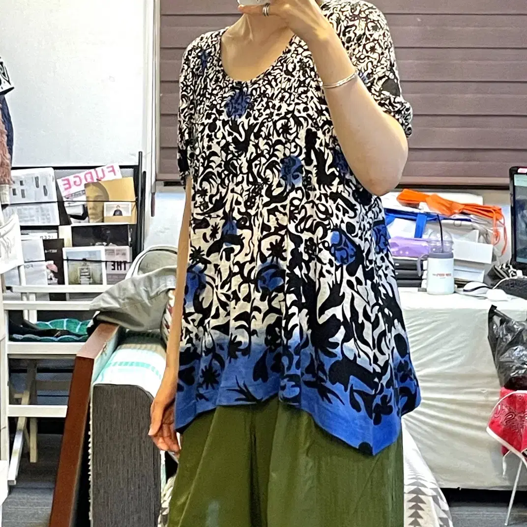 tsumori chisato 블라우스 츠모리치사토블라우스 반팔티셔츠