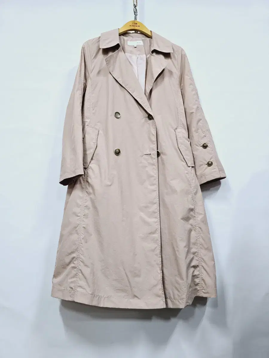 Olive-to-Olive Trench Coat Long Jacket