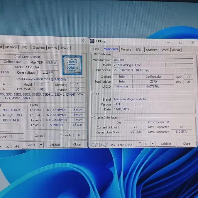 인텔 Core i5-8400 커피레이크