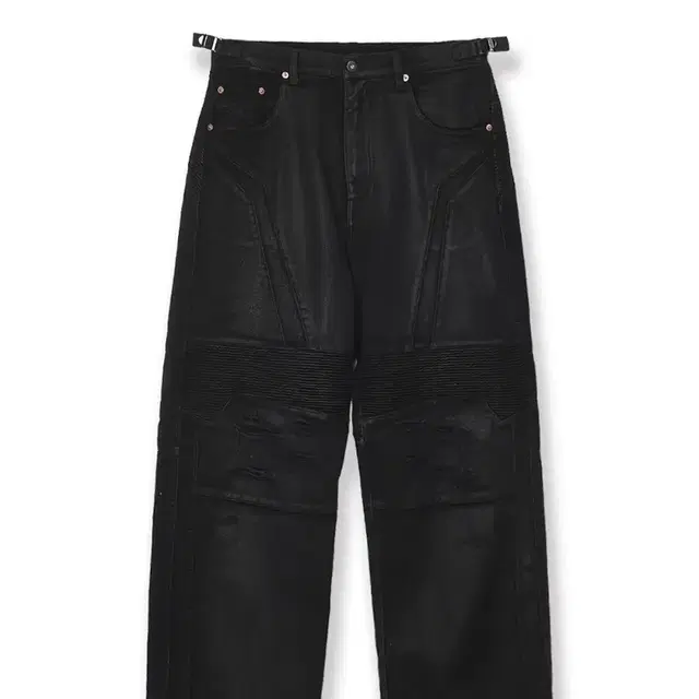 [L] PIONEERS  WAXED BIKER PANTS