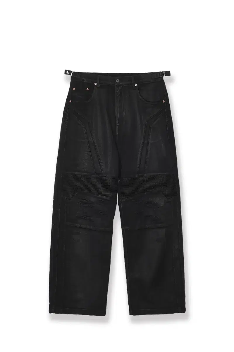 [L] PIONEERS  WAXED BIKER PANTS