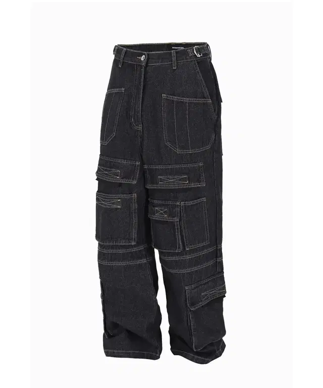 [L] 로어링라드 Denim cargo wide pants