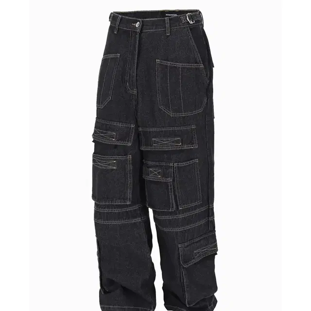 [L] 로어링라드 Denim cargo wide pants