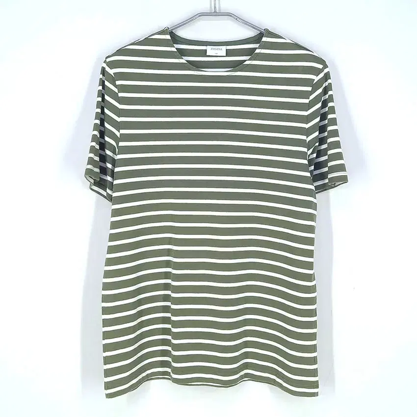 JIOJIA Men's Striped Vahn Short Sleeve Tee Khaki (HU32391)