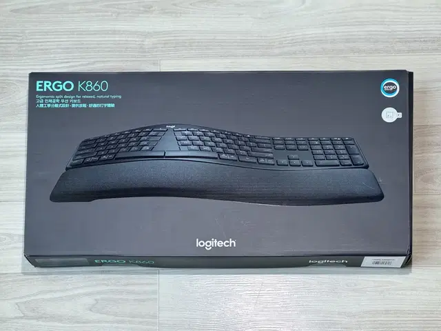 [미개봉] 로지텍 정품 ERGO K860 인체공학 무선 키보드 한글자판