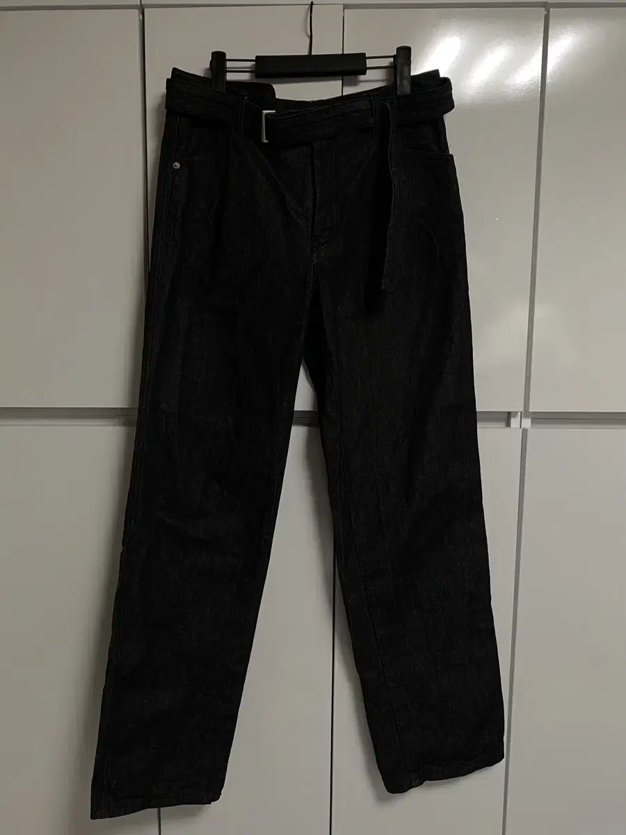 SATUR SETTER Kaien One Chin Belted Denim Black Size L