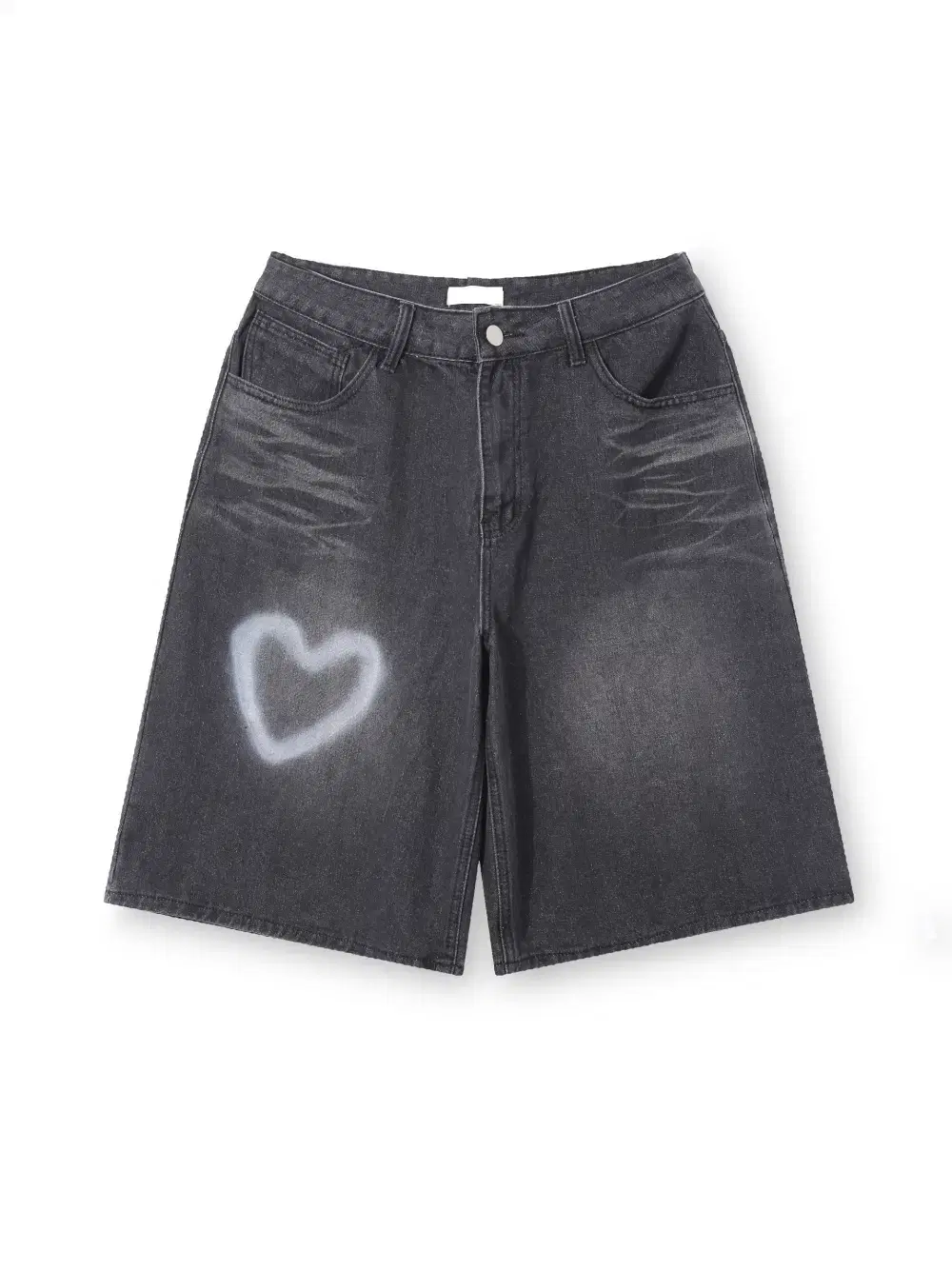 [NEW]Heart Printed Bermuda Pants Street Wide Pants Overfit Shorts yeoreum Printed