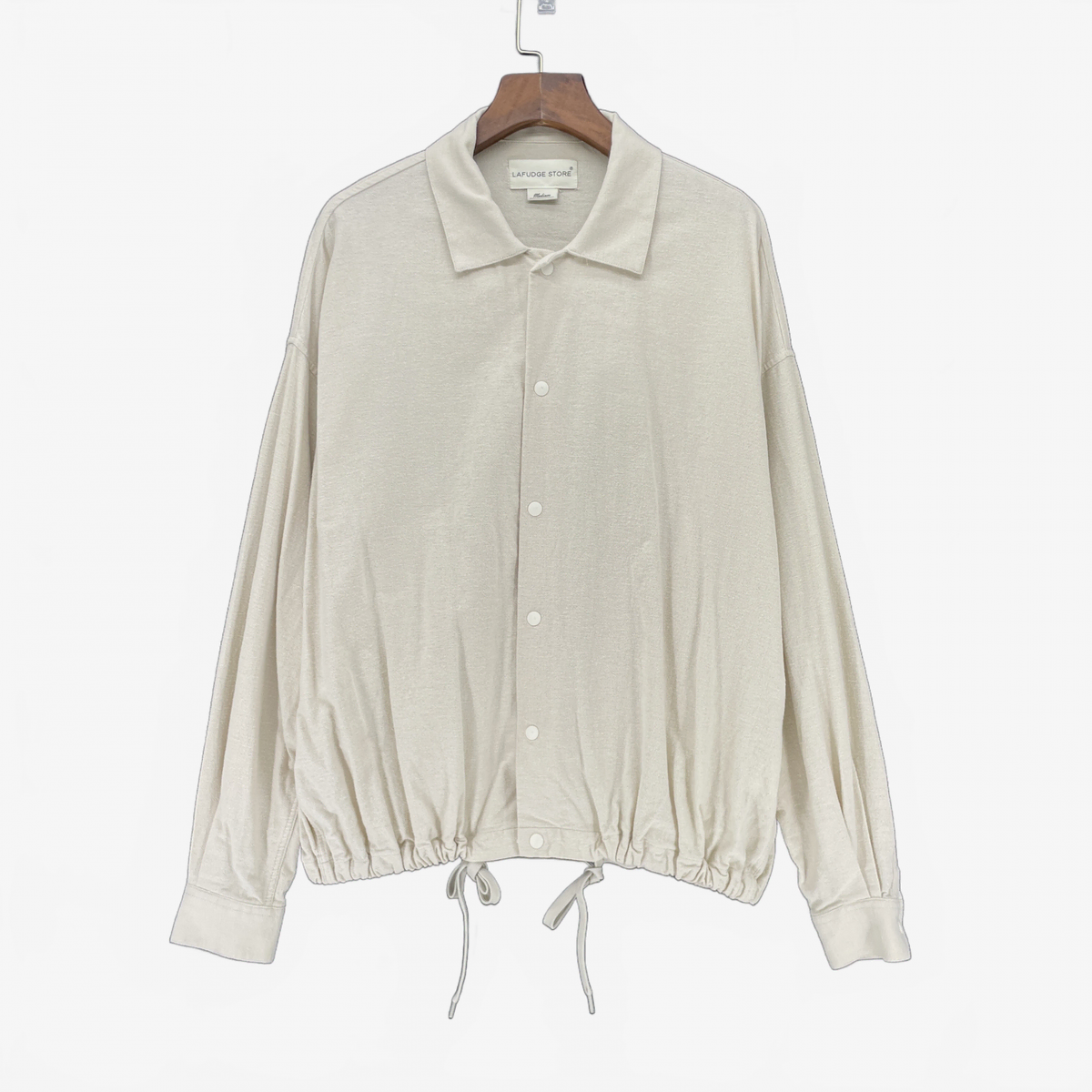 (M) Raffertystore Women's Cropped String Shirt Jacket