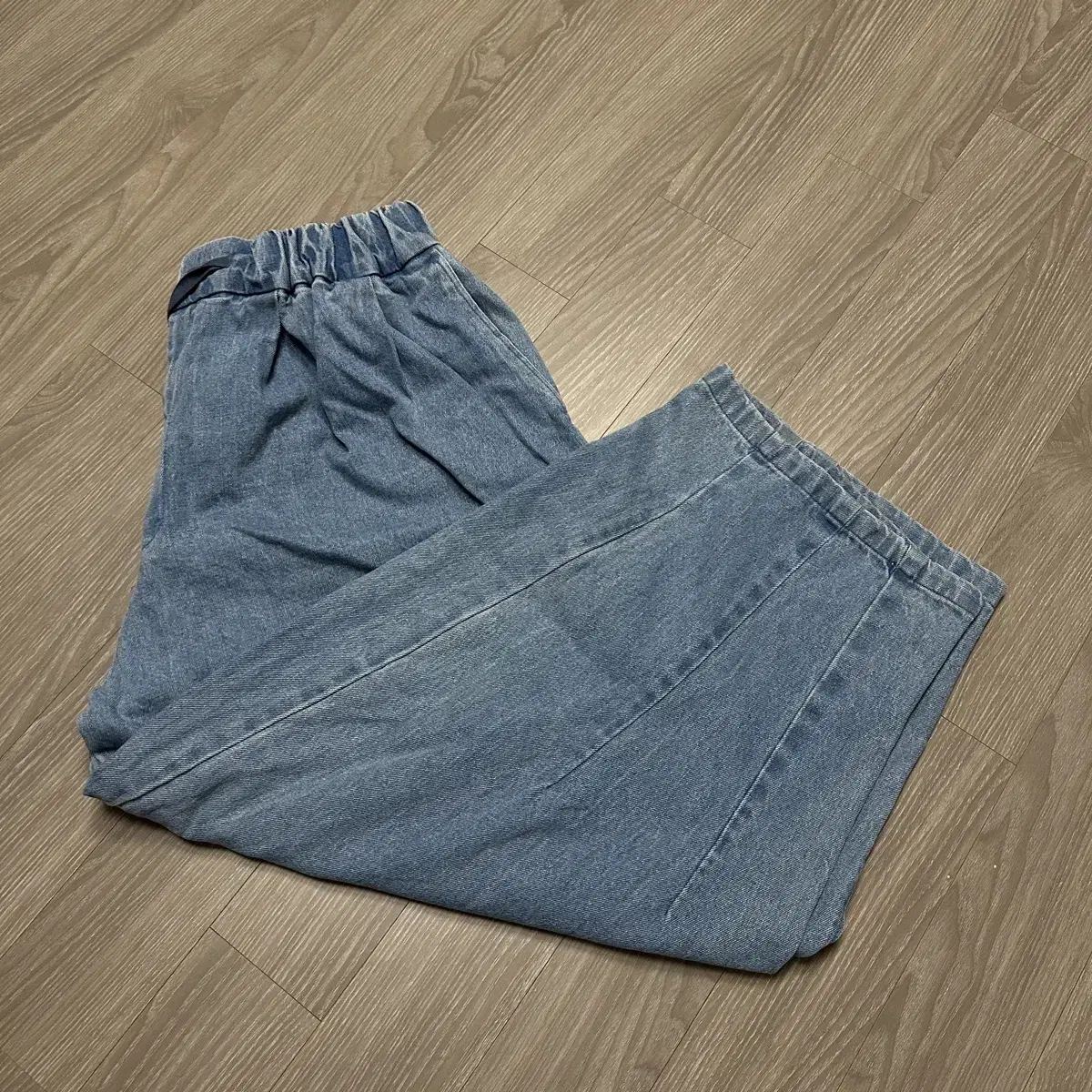 Washed Denim Wang Wang Burlap Pants