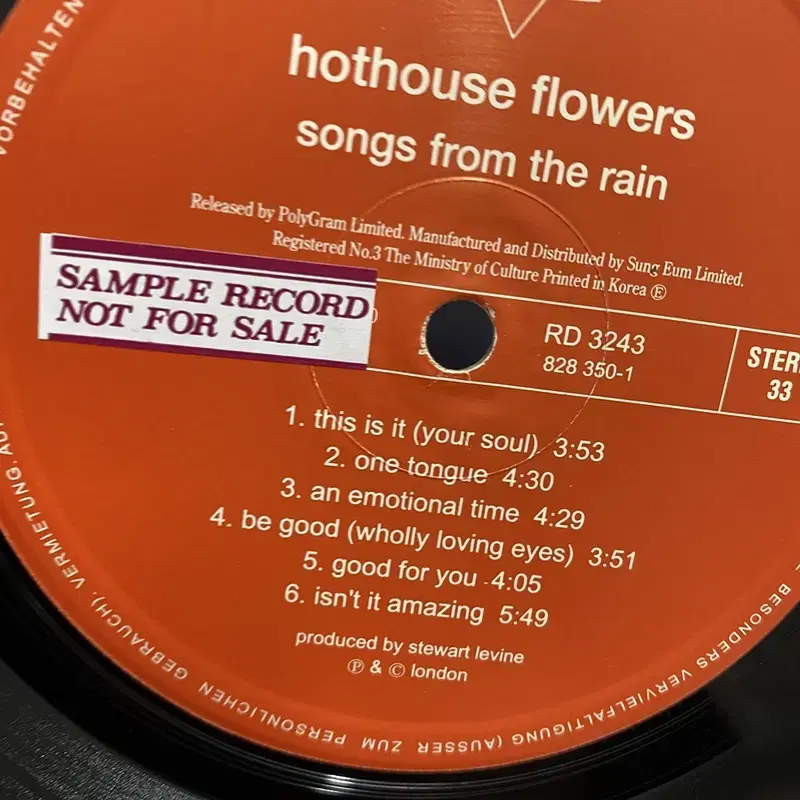 HOTHOUSE FLOWERS LP / AA2756