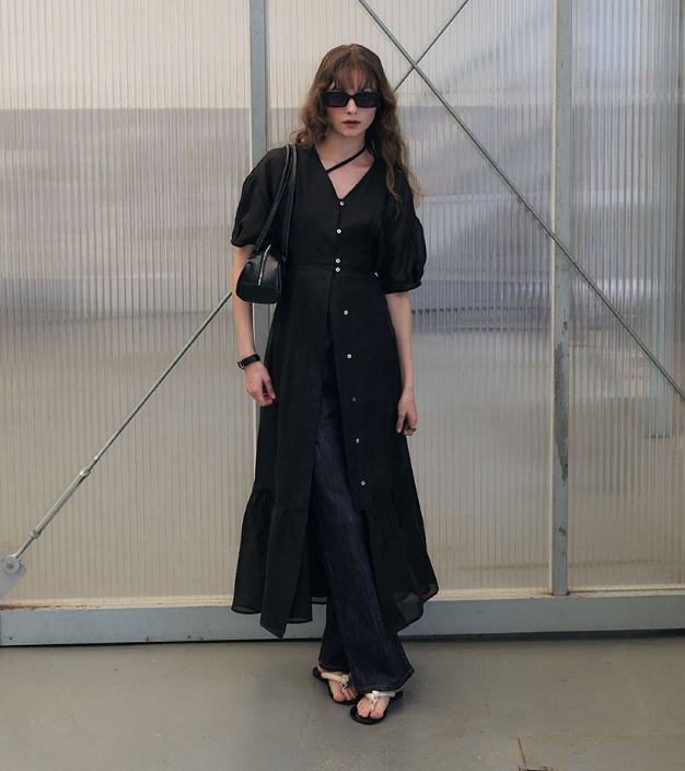 마론에디션 24 Summer_ Black Maxi Dress