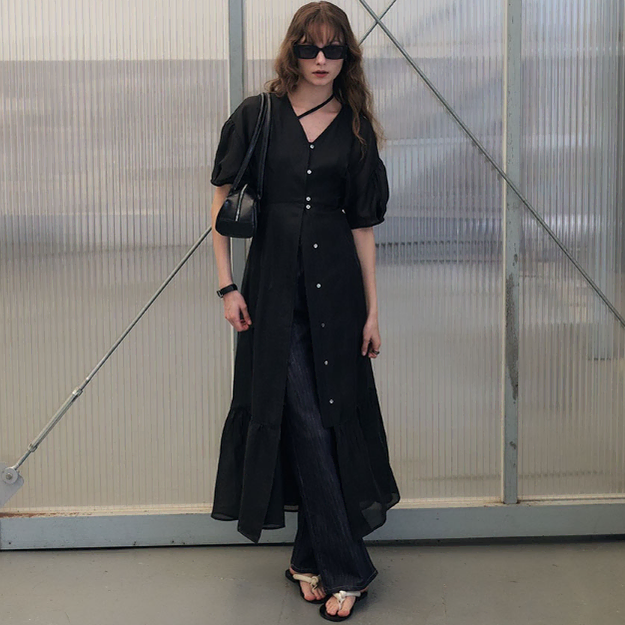 마론에디션 24 Summer_ Black Maxi Dress