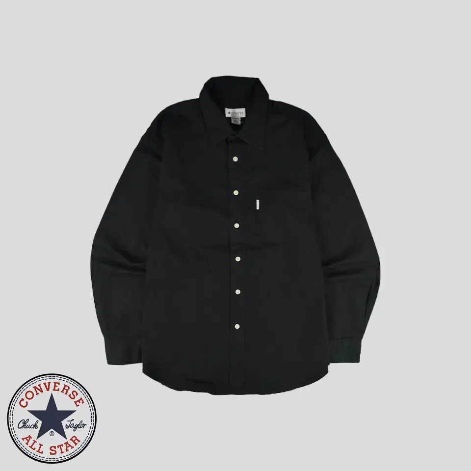 Converse JP Black Chest Pocket Cotton100 Amekaji Southern Shirt L