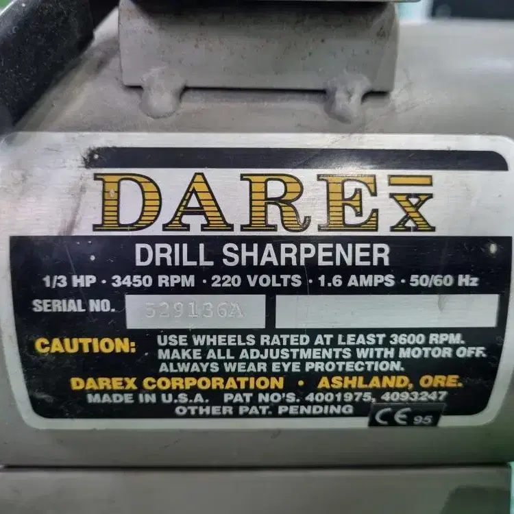 DAREX DRILL SHARPENER  드릴 샤프너 연마기.