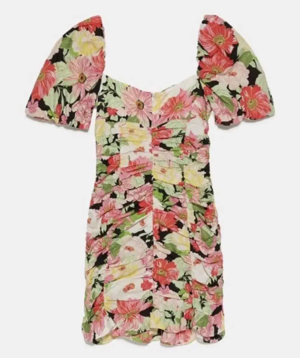 new) size 55 zara flower shirred one piece