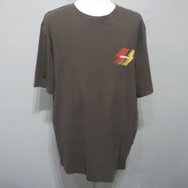 M9290 - System Men's100 size deep brown short sleeve T-shirt