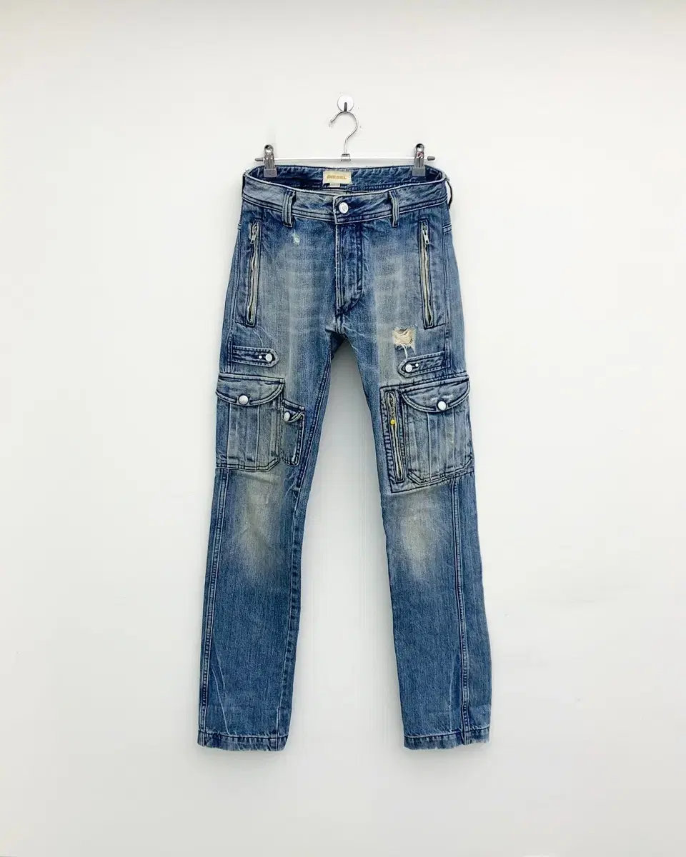 Diesel-washed Y2K Biker Denim