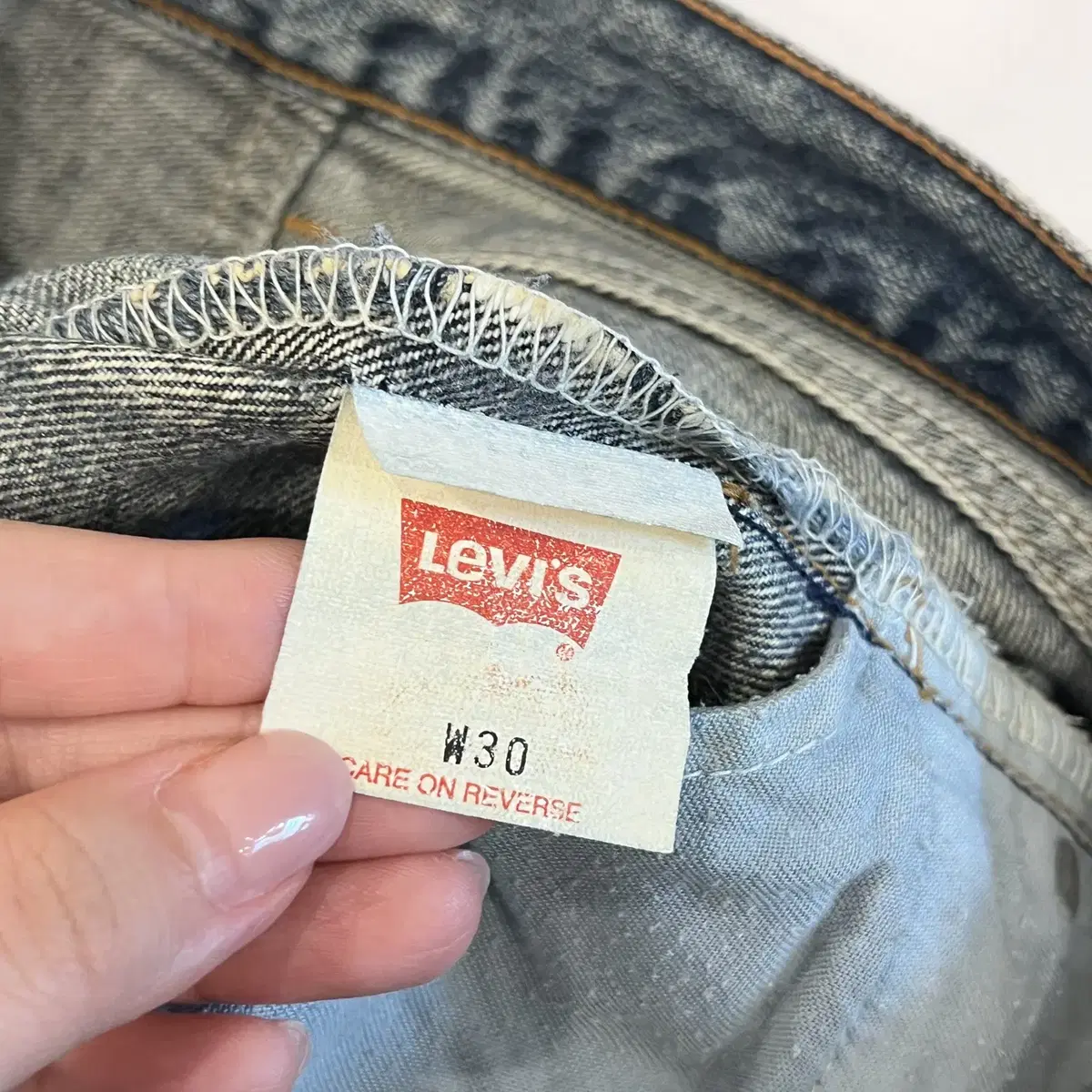 90s Levis 리바이스502 컷팅 데님 쇼츠 팬츠