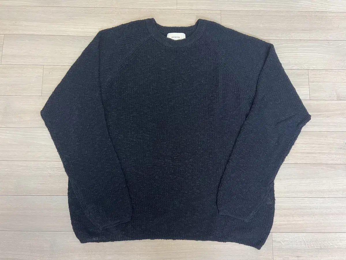 [S] Shutter Cotton Mix Chunky Knit Navy