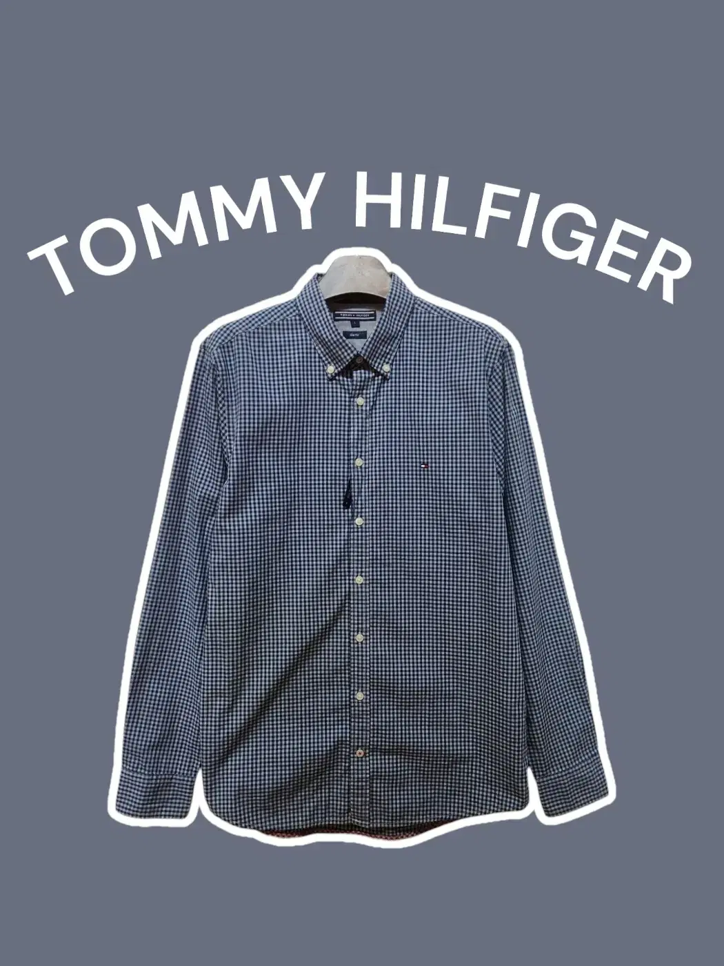 L/ TOMMYHILFIGER 타미힐피거 슬림핏 체크셔츠