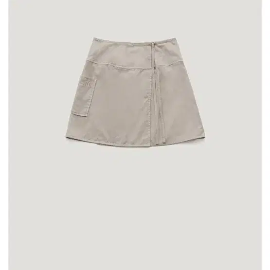 파르벵 SIDE POCKET WRAP SKIRT_LIGHT GREY