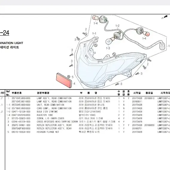 vf100 테일등