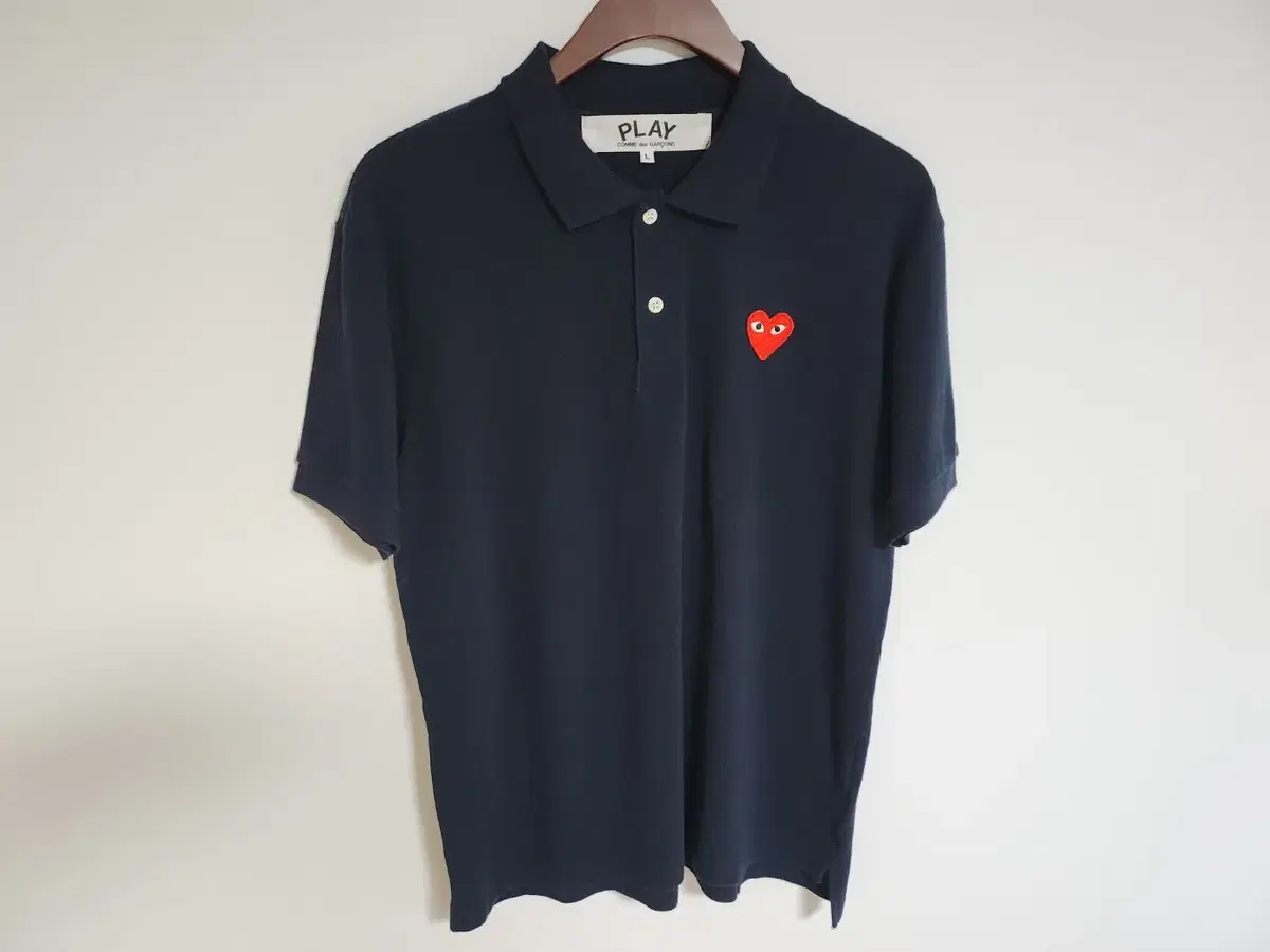 [L] Comme des Garçons Navy Red Waffen Men's Short Sleeve Karati AZ-T006