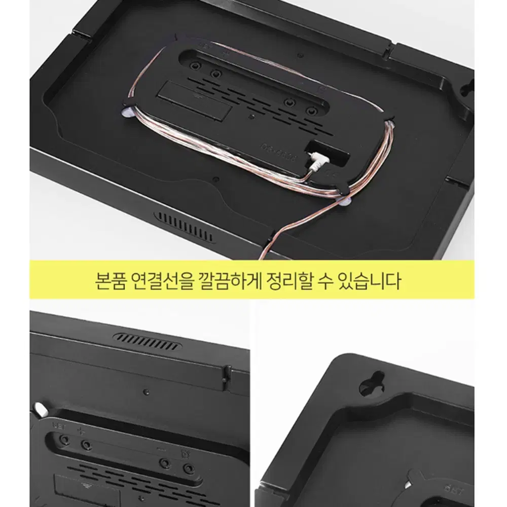 [무배/대형] 유선 led 사각 무소음 벽시계 /사무실 전자 디지털 시계