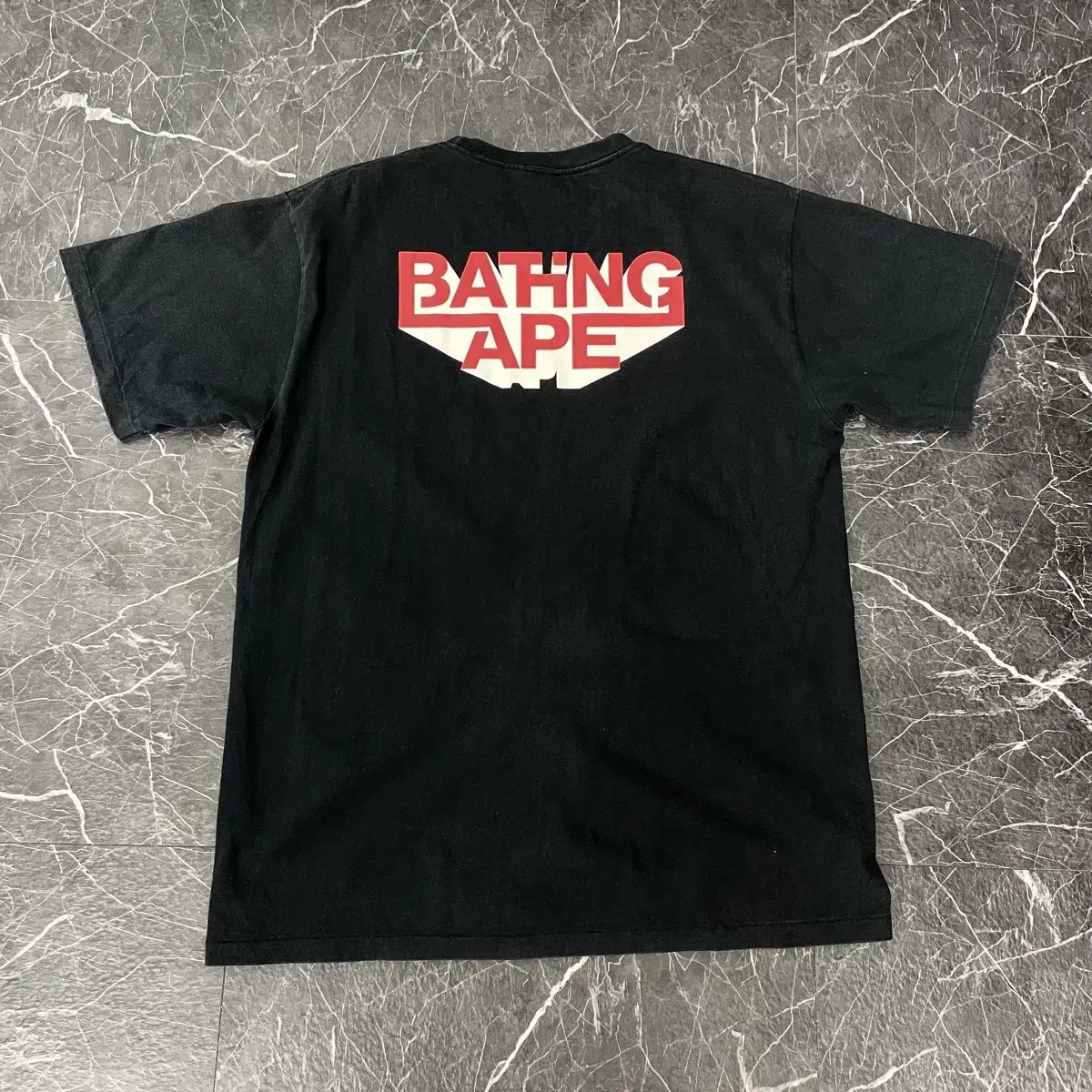 BAPE 베이프 사루 헤드 멀티로고 반팔 블랙