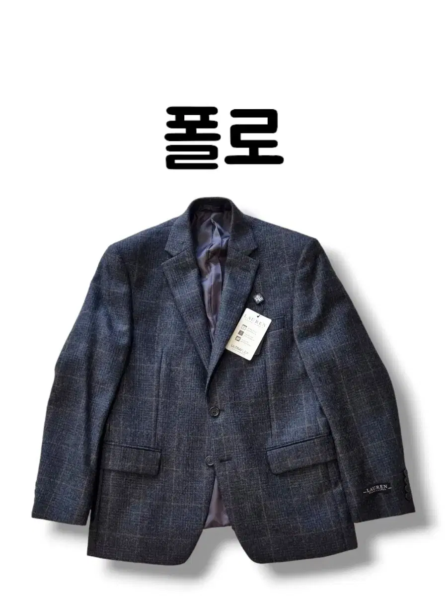 ㅇ38S Classic pattern charcoal gray polo glen check blazer