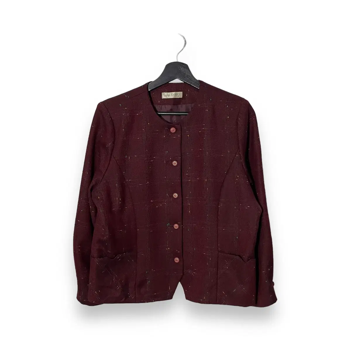 10,000 won shop Modatajima burgundy tweed jacket