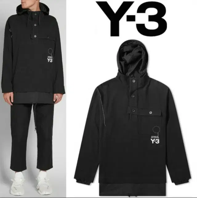 Y-3 X 요지 야마모토 사시코 레이어드 후디(L사이즈)