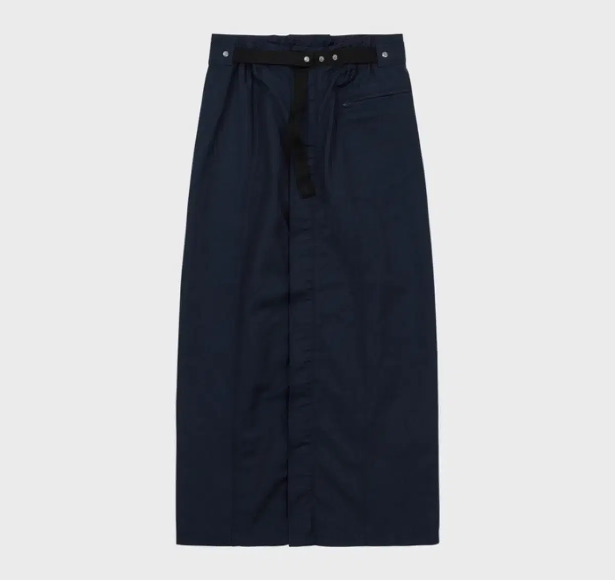 웰빙익스프레스 Belted long skirt navy