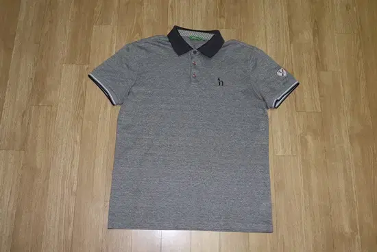 (100)Hedges Golf/Melan gray linen short sleeve kara T-shirt