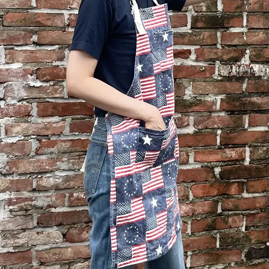 American flag apron 빈티지 미국 국기 앞치마 캠핑