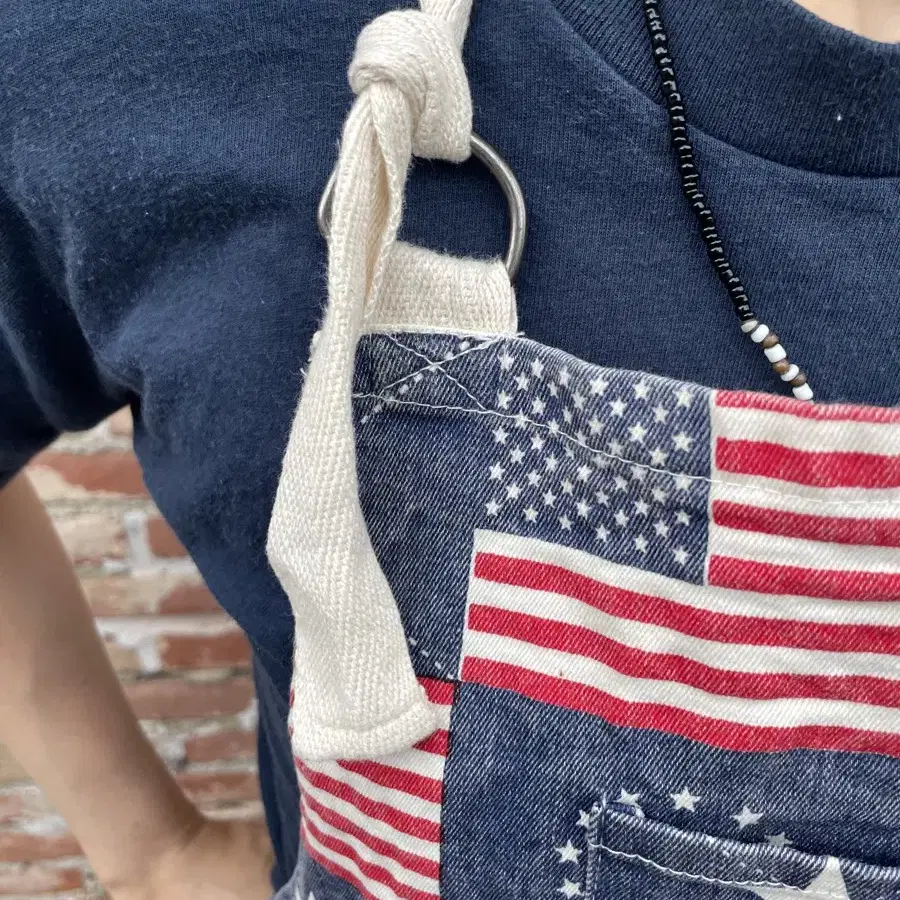 American flag apron 빈티지 미국 국기 앞치마 캠핑